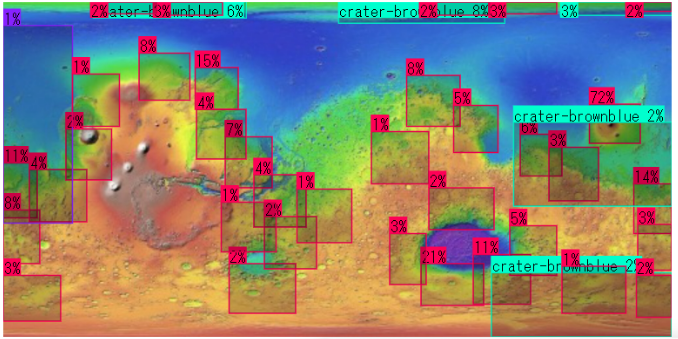 図４：Google Mars Elevationの結果